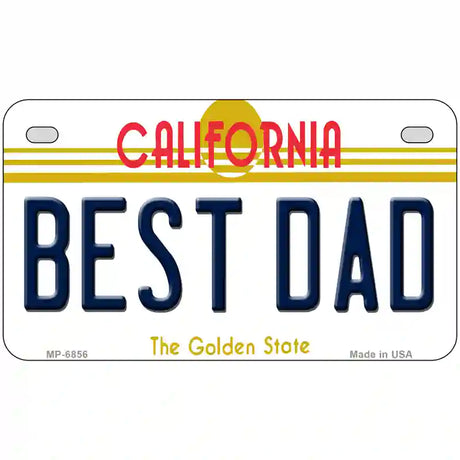 Best Dad California Novelty Metal License Plate 7" x 4" (MP)