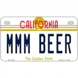 MMM Beer California Novelty Metal License Plate 7" x 4" (MP)