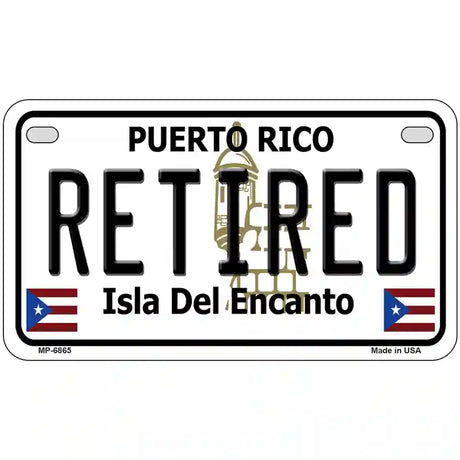 Retired Puerto Rico Metal Novelty License Plate 7" x 4" (MP)