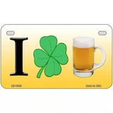 I Shamrock Beer Metal Novelty License Plate 7" x 4" (MP)