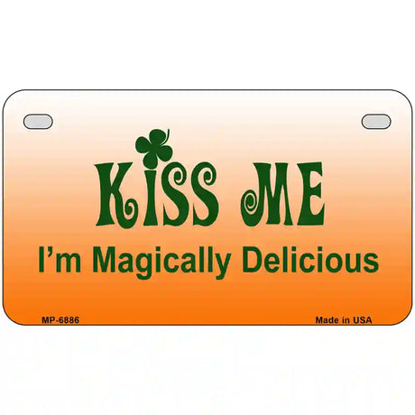 Kiss Me Metal Novelty License Plate 7" x 4" (MP)