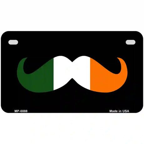 Irish Mustache Metal Novelty License Plate 7" x 4" (MP)