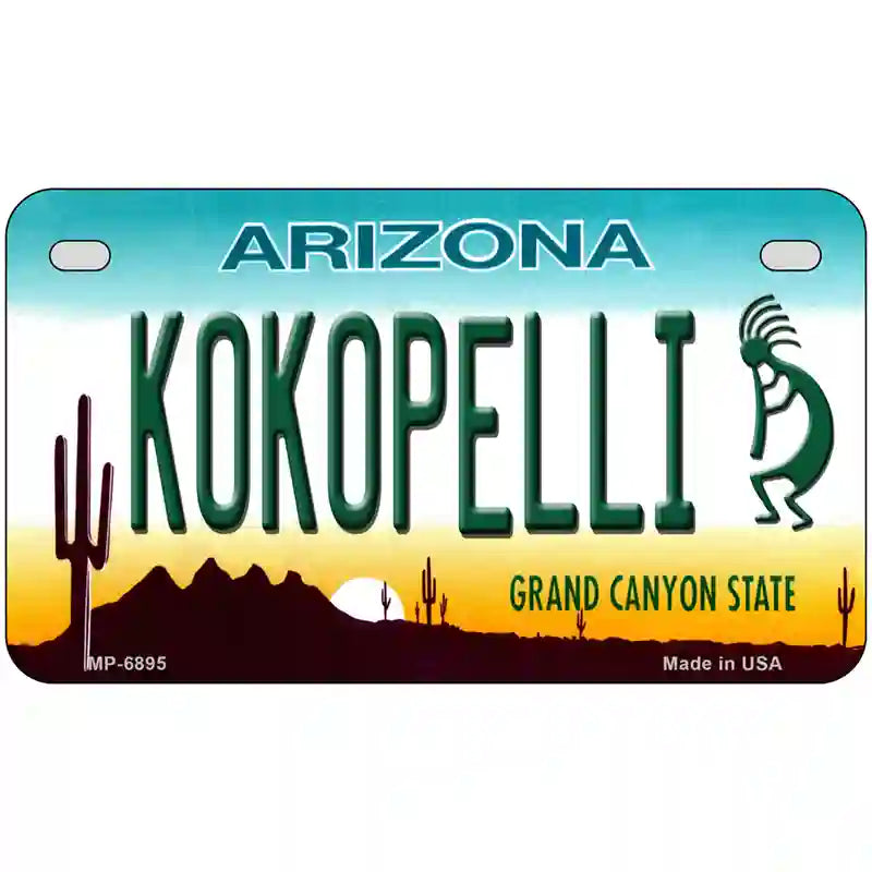 Arizona Kokopelli Novelty Metal License Plate 7" x 4" (MP)