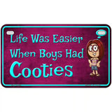 When Boys Had Cooties Novelty Metal License Plate 7" x 4" (MP)