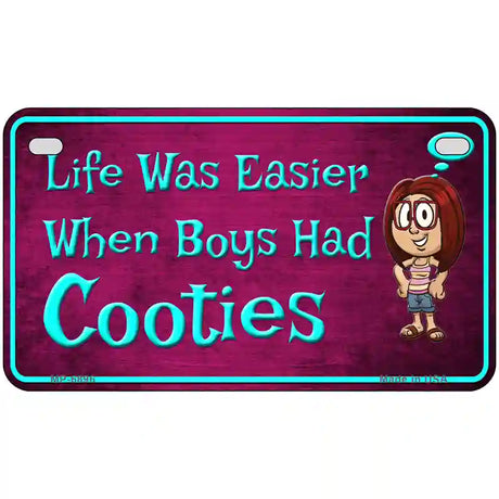 When Boys Had Cooties Novelty Metal License Plate 7" x 4" (MP)