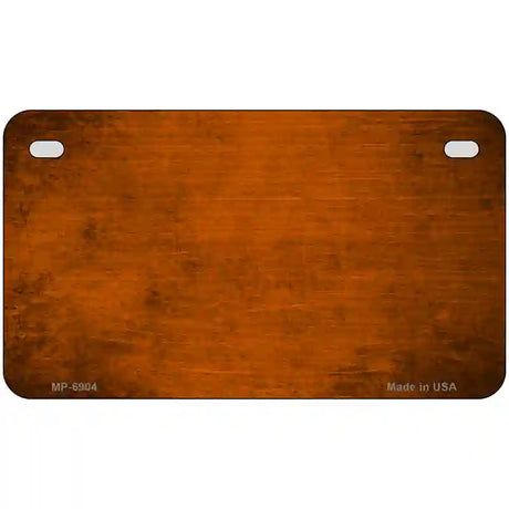 Orange Oil Rubbed Solid Metal Novelty License Plate 7" x 4" (MP)