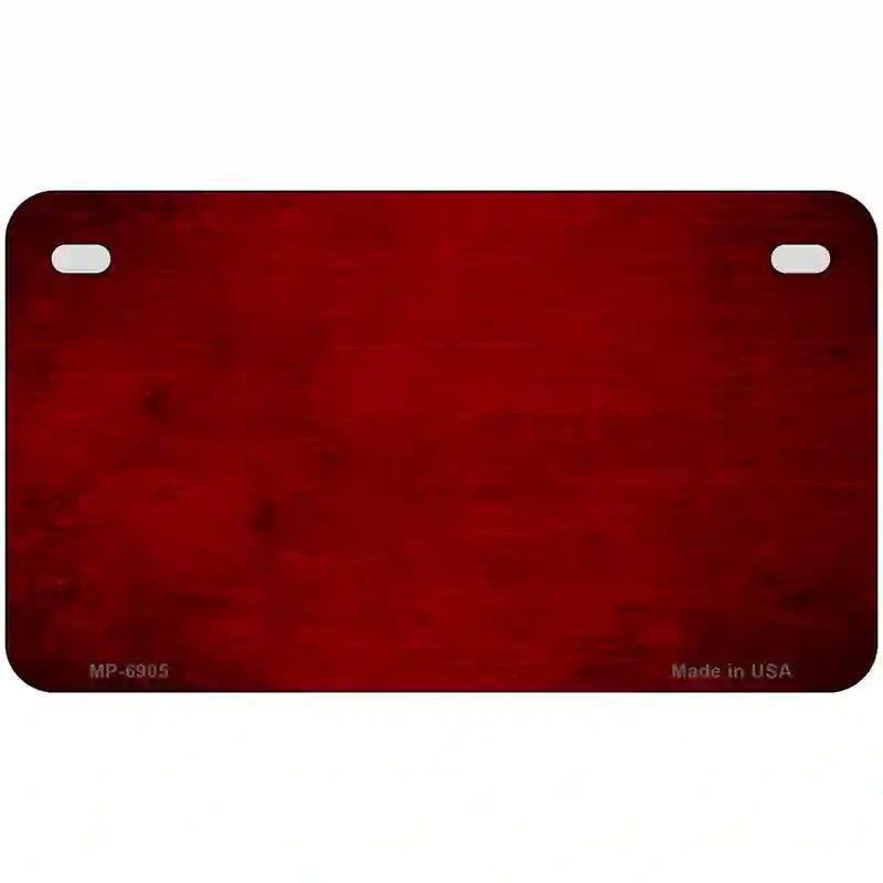 Red Oil Rubbed Solid Metal Novelty License Plate 7" x 4" (MP)