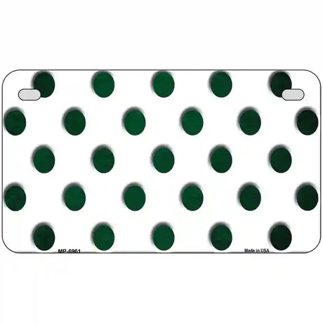 Green White Dots Oil Rubbed Metal Novelty License Plate 7" x 4" (MP)