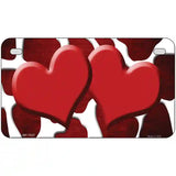 Red White Hearts Giraffe Oil Rubbed Metal Novelty License Plate 7" x 4" (MP)