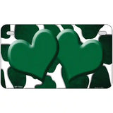 Green White Hearts Giraffe Oil Rubbed Metal Novelty License Plate 7" x 4" (MP)