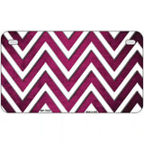 Pink White Chevron Oil Rubbed Metal Novelty License Plate 7" x 4" (MP)