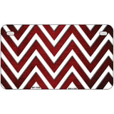 Red White Chevron Oil Rubbed Metal Novelty License Plate 7" x 4" (MP)