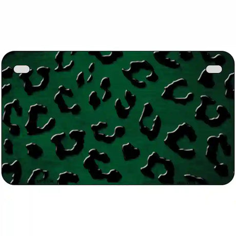 Green Black Cheetah Oil Rubbed Metal Novelty License Plate 7" x 4" (MP)