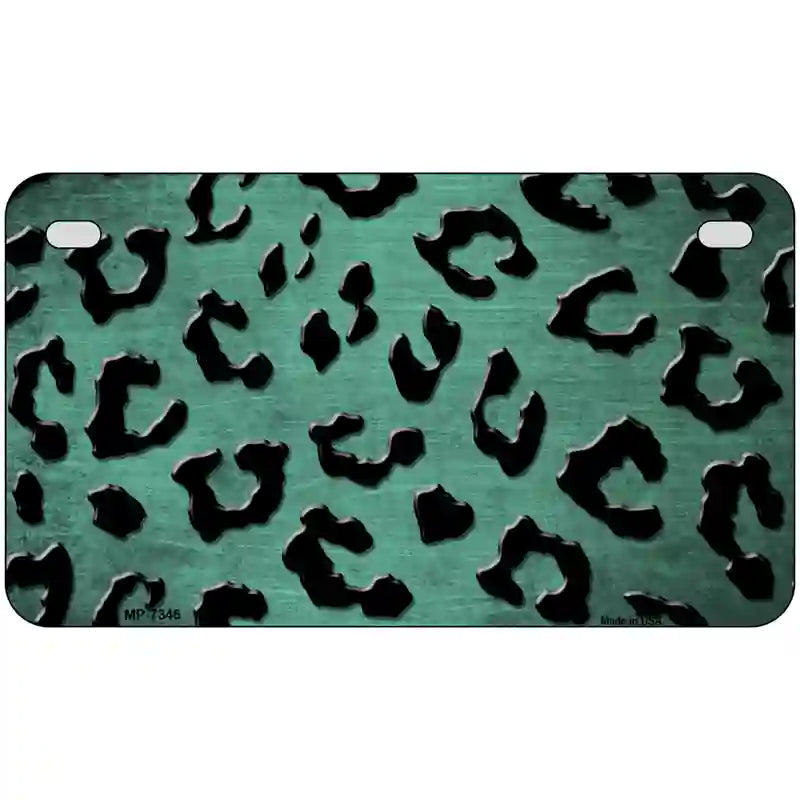 Mint Black Cheetah Oil Rubbed Metal Novelty License Plate 7" x 4" (MP)