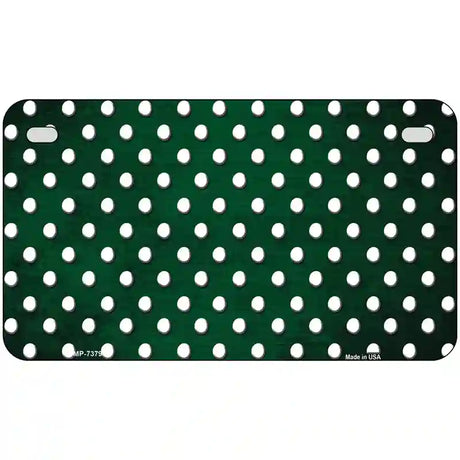 Green White Small Dots Oil Rubbed Metal Novelty License Plate 7" x 4" (MP)