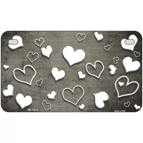 Tan White Love Oil Rubbed Metal Novelty License Plate 7" x 4" (MP)