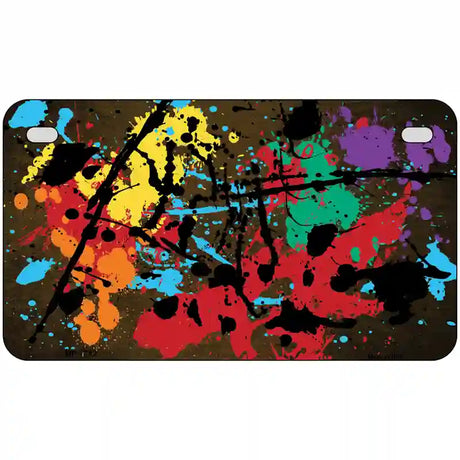 Brown Splatter Oil Rubbed Metal Novelty License Plate 7" x 4" (MP)