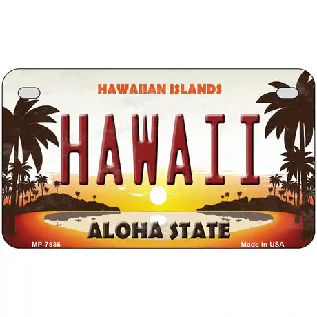 Hawaii Hawaiian Islands Novelty Metal License Plate 7" x 4" (MP)