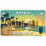 Beach Bum Hawaii Pineapple Novelty Metal License Plate 7" x 4" (MP)