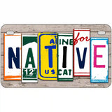 Native License Plate Art Wood Metal Novelty License Plate 7" x 4" (MP)