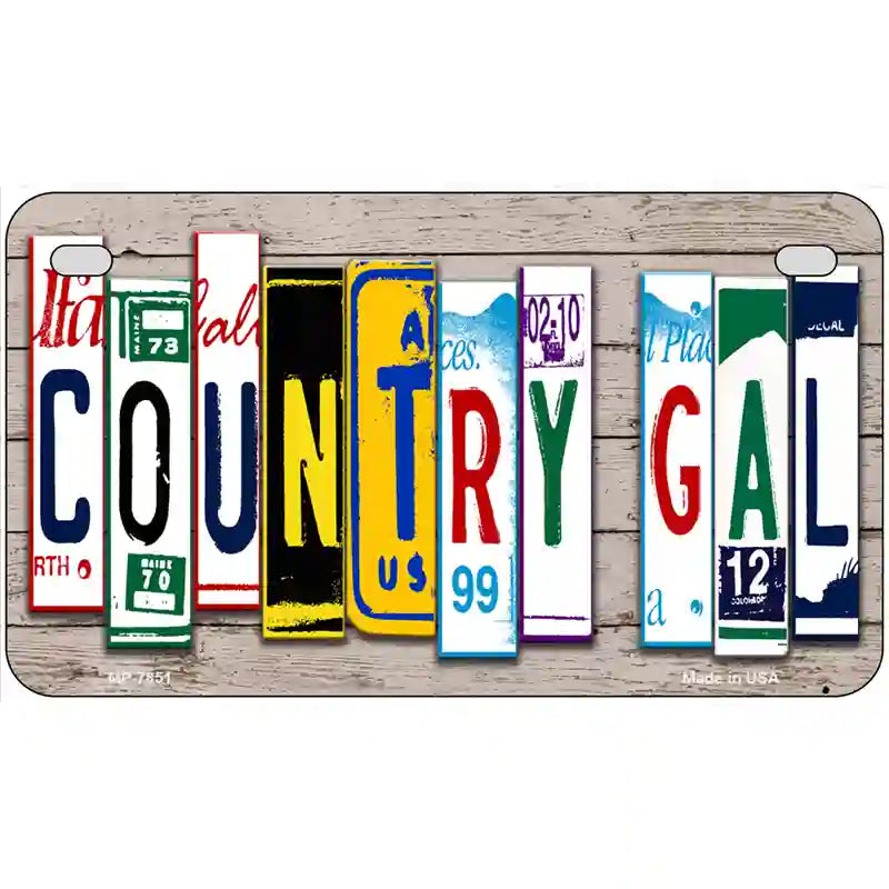 Country Gal Plate Art Novelty Metal License Plate 7" x 4" (MP)