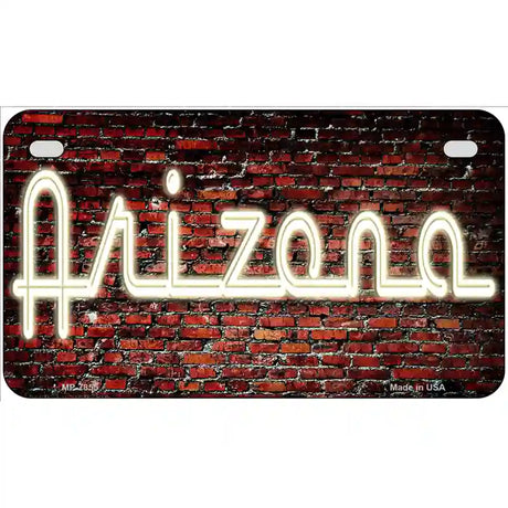 Arizona Neon Brick Metal Novelty License Plate 7" x 4" (MP)