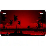 Sunset Red Metal Novelty License Plate 7" x 4" (MP)