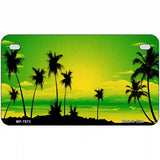 Sunset Yellow Green Metal Novelty License Plate 7" x 4" (MP)