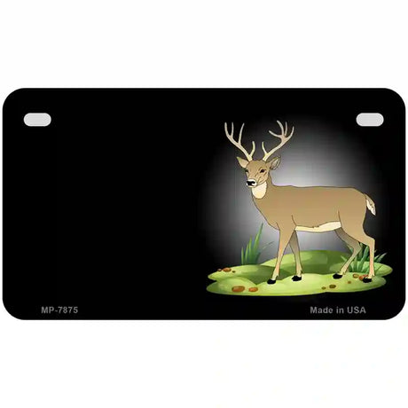 Deer Offset Metal Novelty License Plate 7" x 4" (MP)