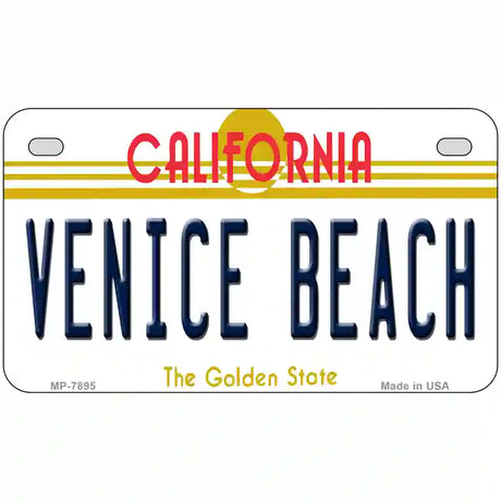 Venice Beach California Novelty Metal License Plate 7" x 4" (MP)