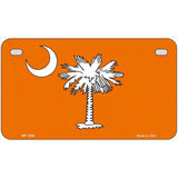 South Carolina Flag Orange Novelty Metal License Plate 7" x 4" (MP)