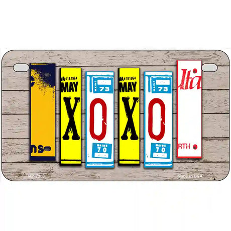 XOXO License Plate Art Novelty Metal License Plate 7" x 4" (MP)