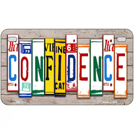 Confidence Wood License Plate Art Novelty Metal License Plate 7" x 4" (MP)