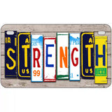 Strength Wood License Plate Art Novelty Metal License Plate 7" x 4" (MP)