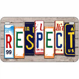 Respect Wood License Plate Art Novelty Metal License Plate