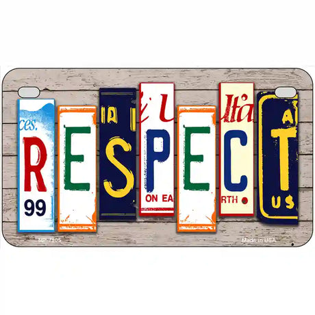 Respect Wood License Plate Art Novelty Metal License Plate