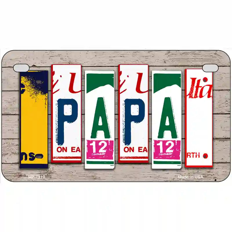 Papa Wood License Plate Art Novelty Metal License Plate 7" x 4" (MP)