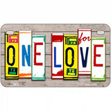 One Love Wood License Plate Art Novelty Metal License Plate