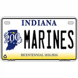 Indiana Marines Novelty Metal License Plate 7" x 4" (MP)