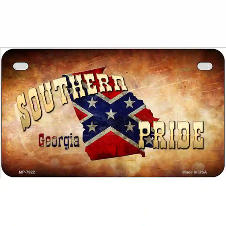 Southern Pride Georgia Novelty Metal License Plate