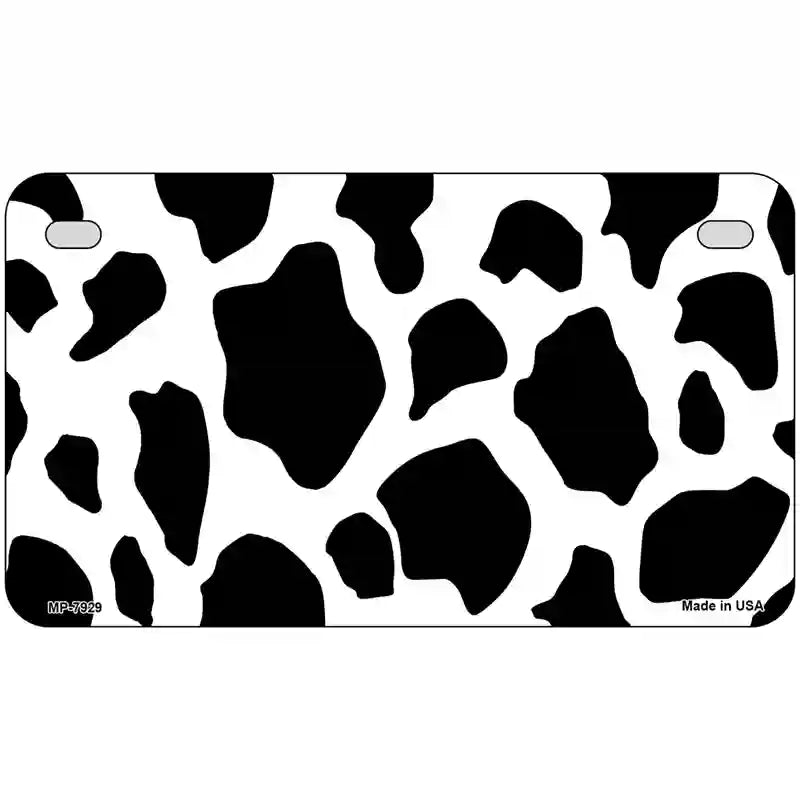 Cow Metal Novelty License Plate 7" x 4" (MP)