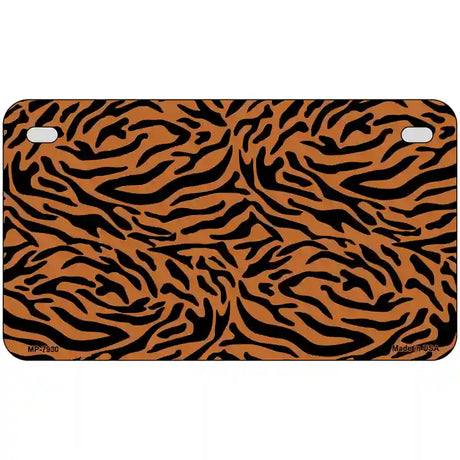 Tiger Pattern Metal Novelty License Plate 7" x 4" (MP)