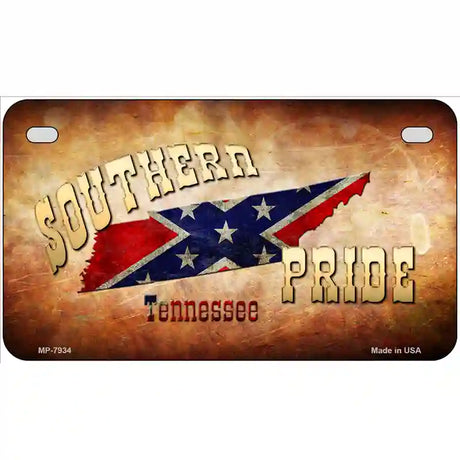 Southern Pride Tennessee Novelty Metal License Plate 7" x 4" (MP)