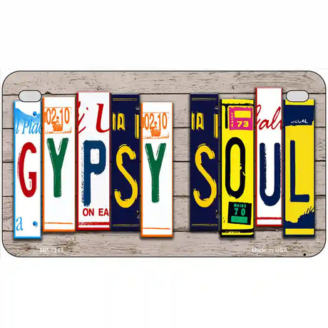 Gypsy Soul Wood License Plate Art Novelty Metal License Plate 7" x 4" (MP)