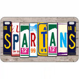 Spartans Wood License Plate Art Novelty Metal License Plate 7" x 4" (MP)