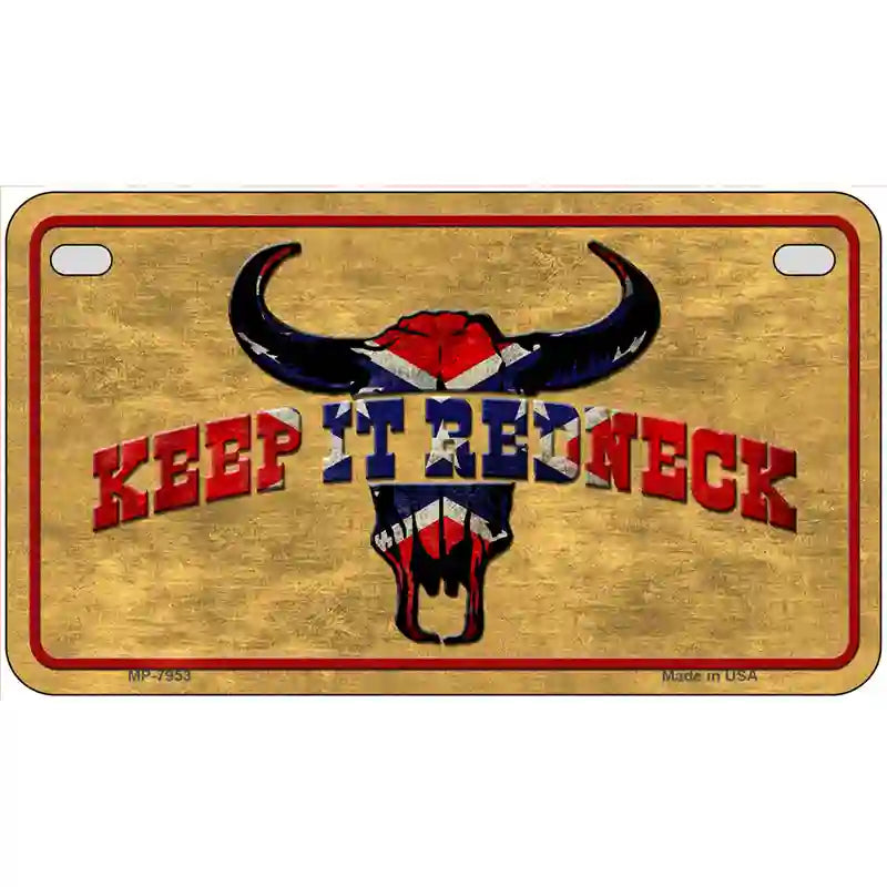 Keep It Redneck Novelty Metal License Plate 7" x 4" (MP)