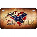 Southern Pride South Carolina Novelty Metal License Plate 7" x 4" (MP)