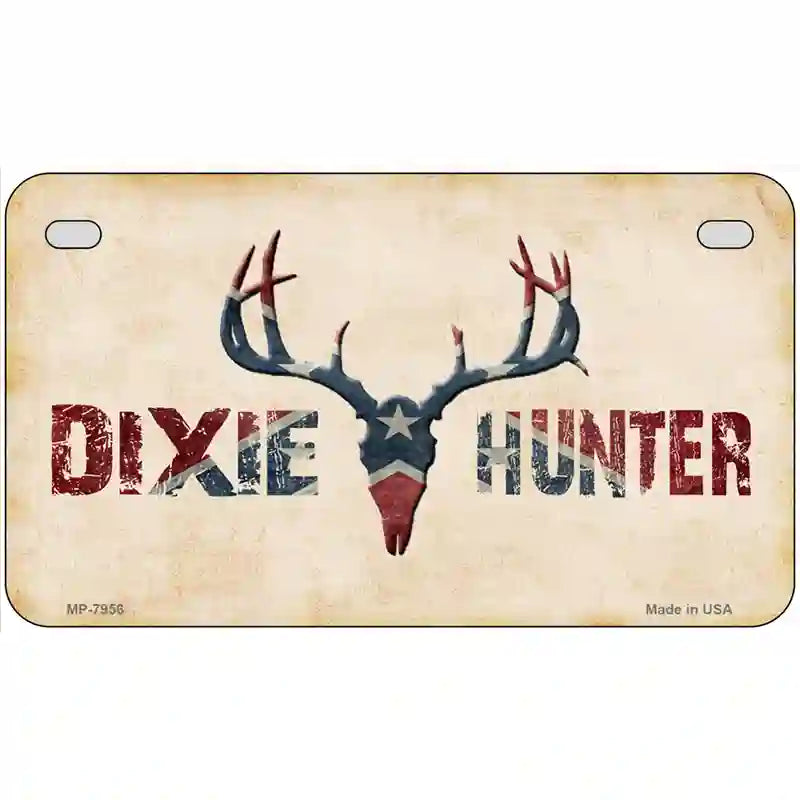 Dixie Hunter Novelty Metal License Plate 7" x 4" (MP)