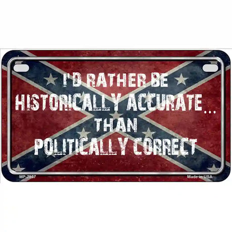 Historically Accurate Novelty Metal License Plate 7" x 4" (MP)