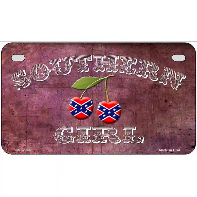 Southern Girl Novelty Metal License Plate 7" x 4" (MP)